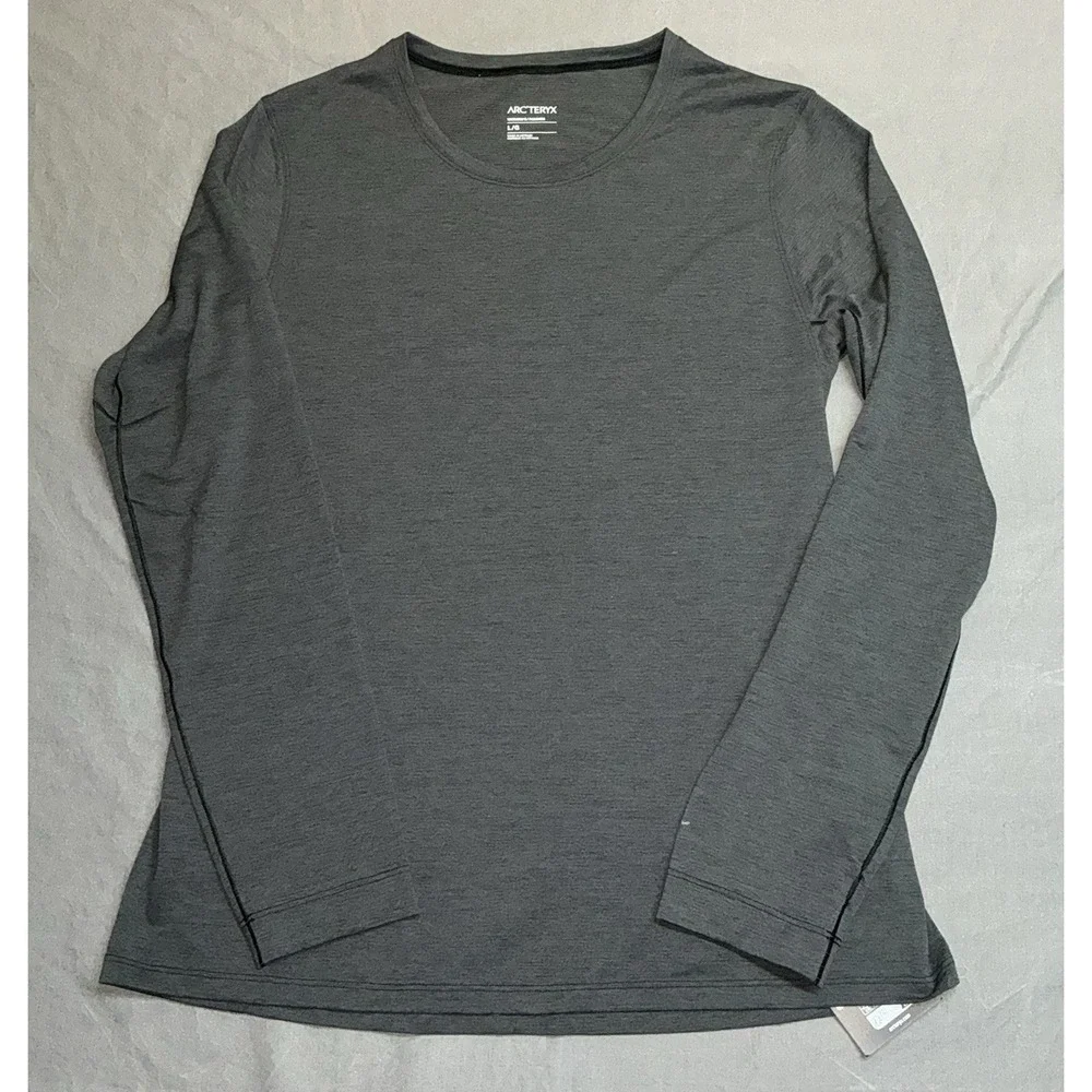 Arcteryx Shirt Womens Large Gray Taema Crew Long Sleeve Heather NWT